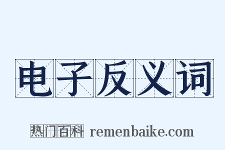 电子反义词是什么意思的图片